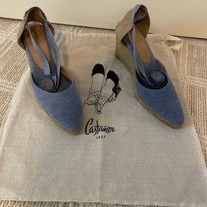 Castaner Blue Espadrille Wedges